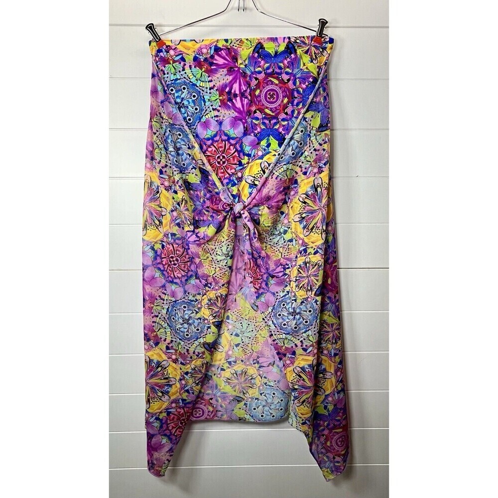 Y2K VTG Van Leve Swimwear France S/M Made in Spain Swim Cover Up Skirt Coastal